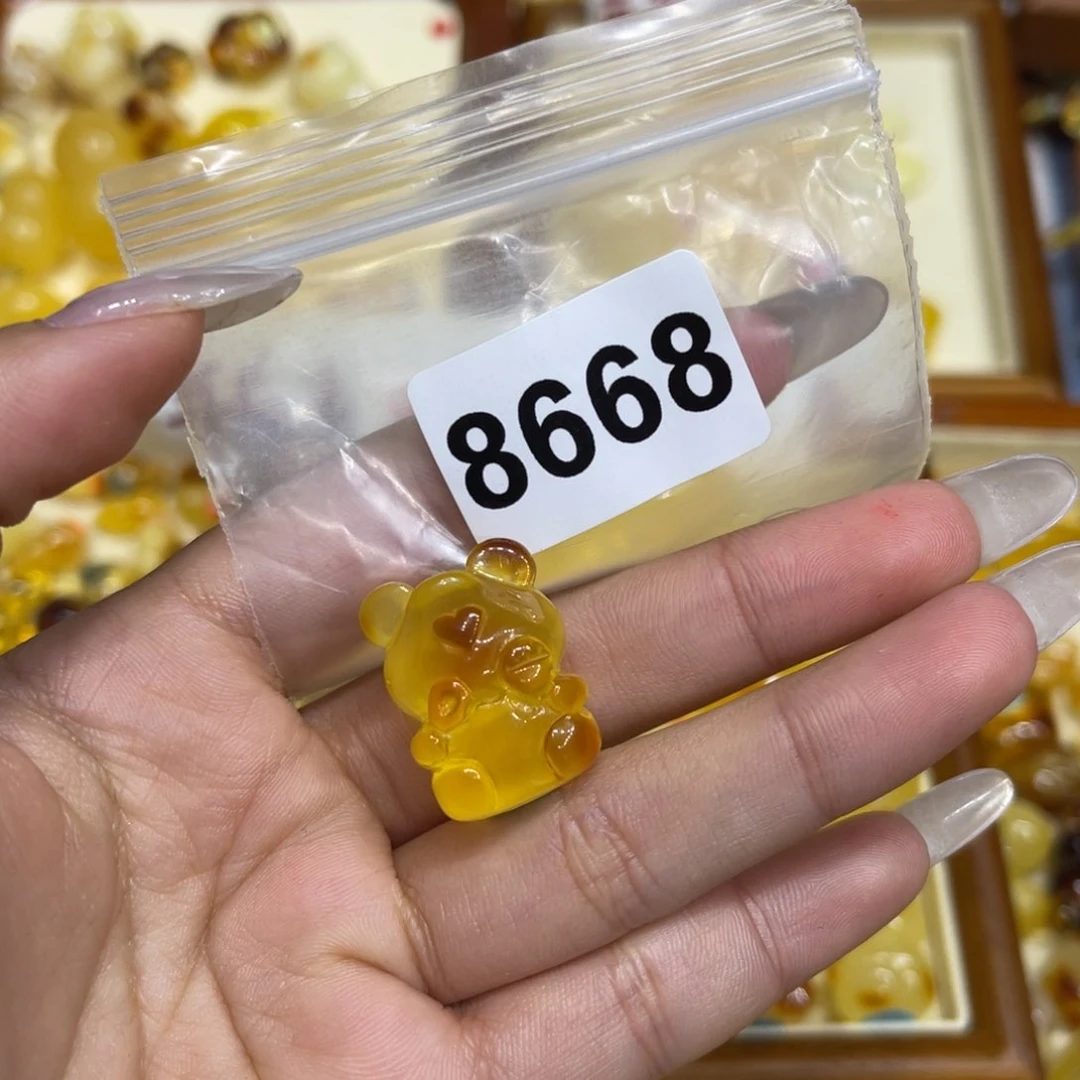 琥珀珠宝奇石未镶嵌梓**狼