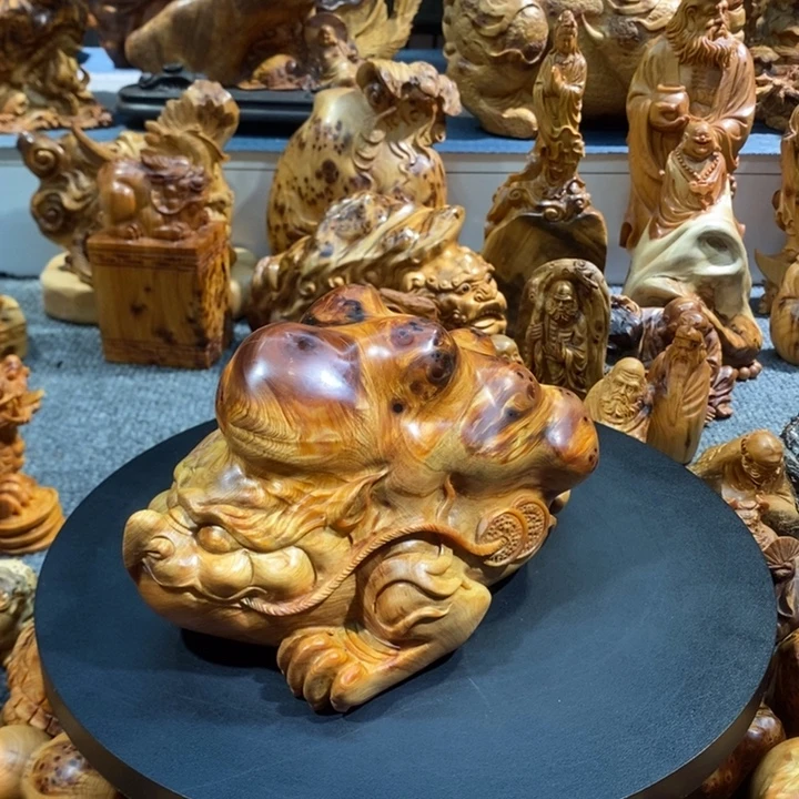 木崖柏工艺品金蟾