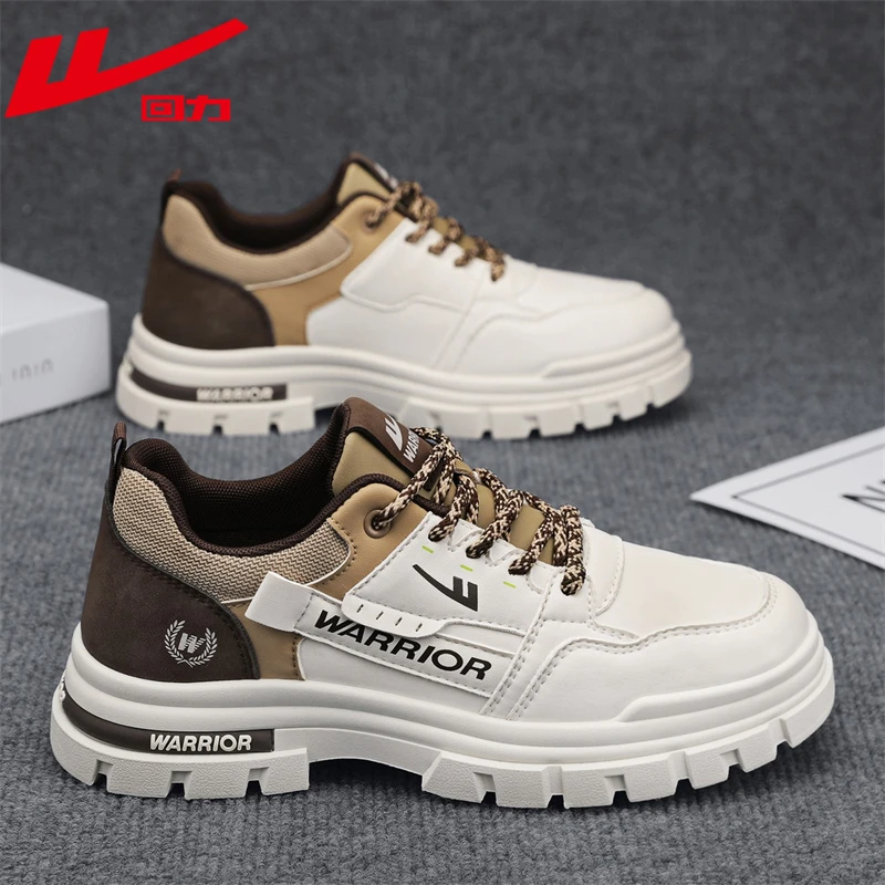 回力劳保男鞋新款秋季运动休闲板鞋户外防滑耐磨厚底登山工装潮鞋