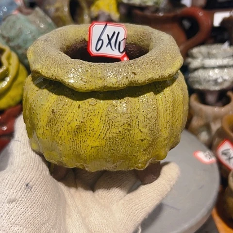 粗陶花盆手工花盆制作就这样