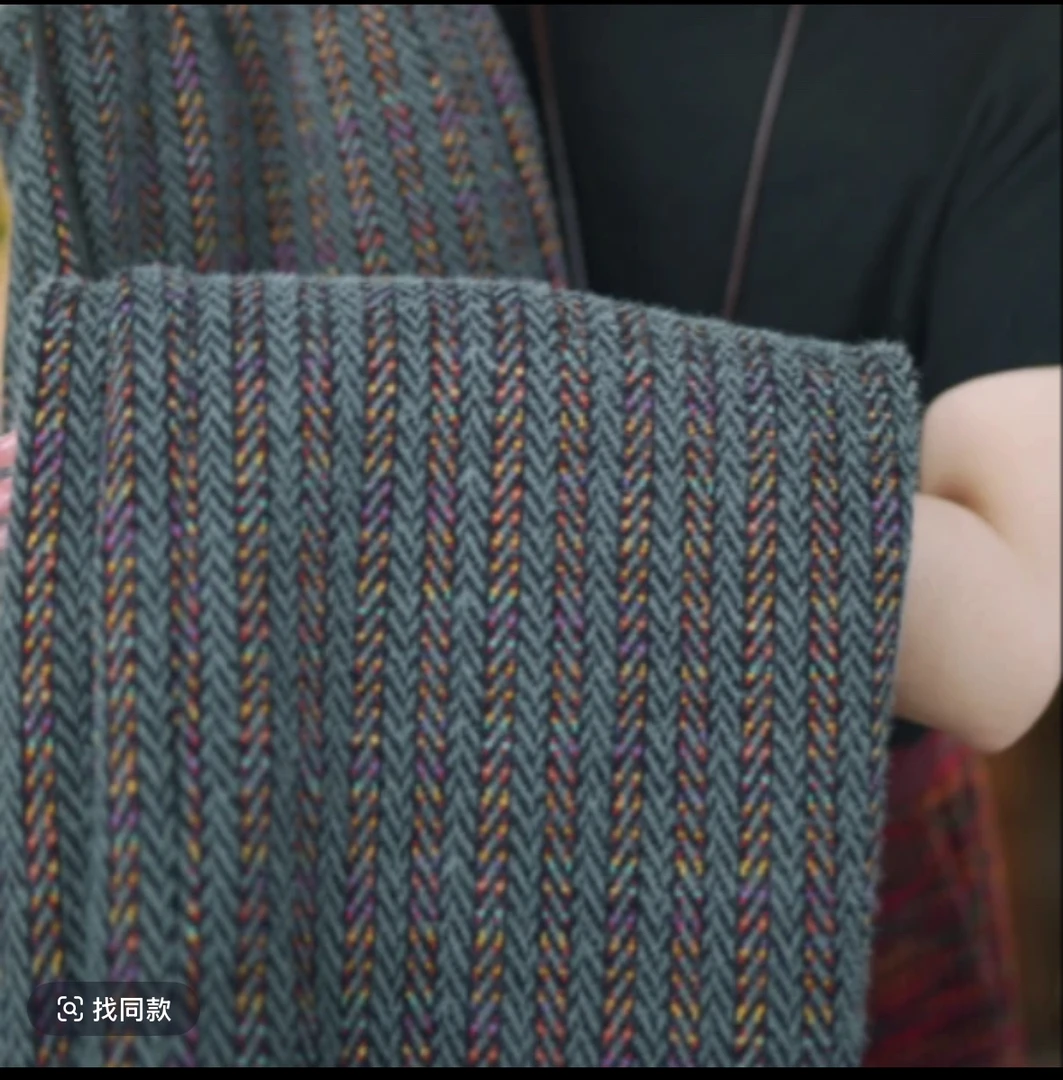 K1011加厚秋冬高腰阔腿裤亮闪闪阔腿裤休闲裤水洗保暖宽松