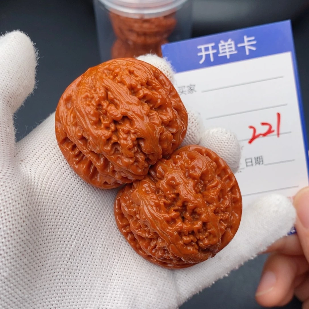 文玩核桃把件对****.44粗筋221