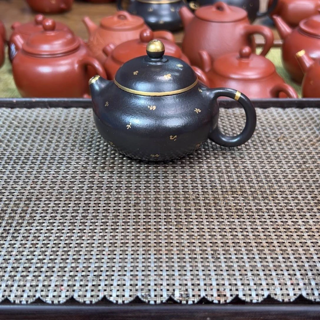 茶壶紫砂微瑕朱泥焐灰110 cc小文旦