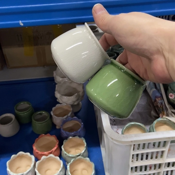 陶瓷花盆单场满9.9发6*6.5