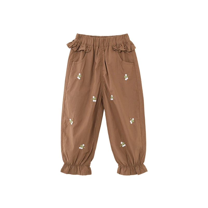 MOMOCO女童夏季分散小花布九分裤75610364002