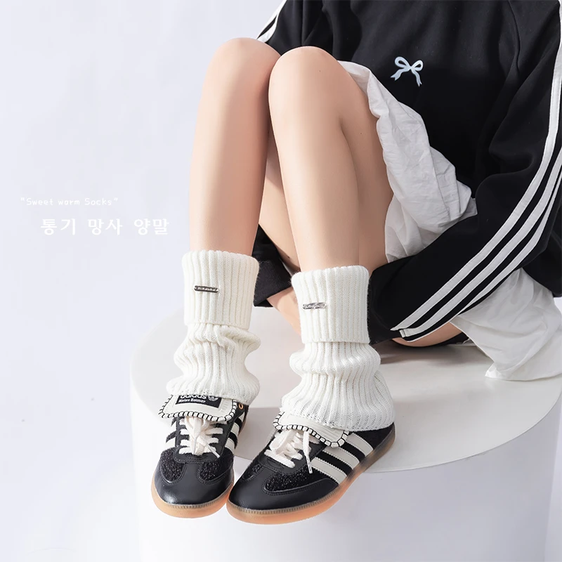 袜套女款爆款2024新款高质量白色堆堆袜腿套金标鲨鱼裤专用袜