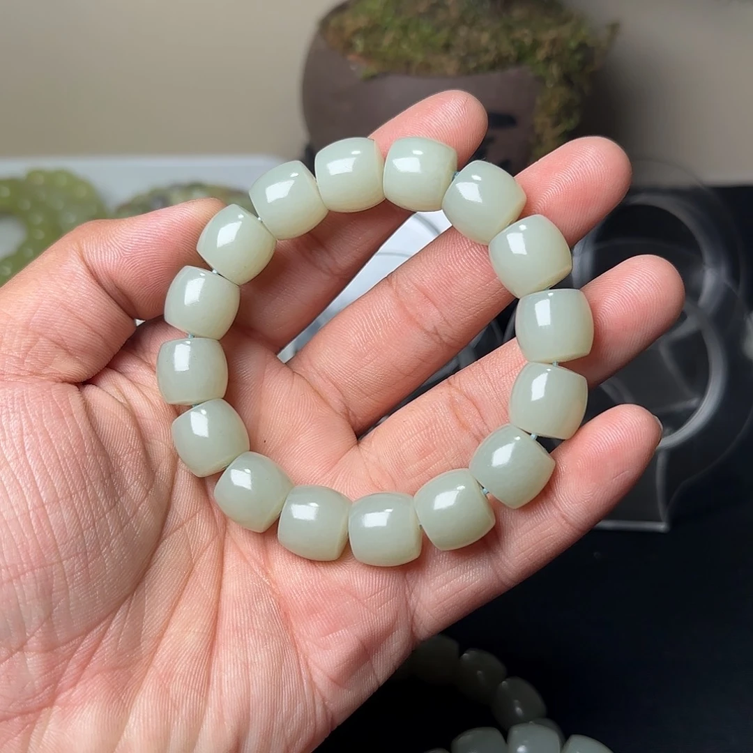 和田玉未镶嵌手串天然青白玉卡14多样性拍一发一