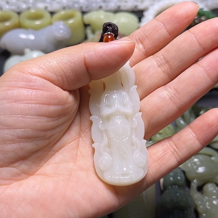 和田玉未镶嵌吊坠(不含链)桑*