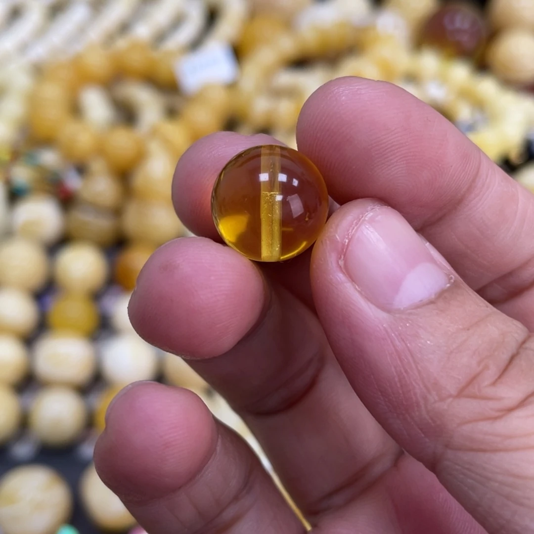 未镶嵌琥珀珠宝奇石13mm瑕 金珀