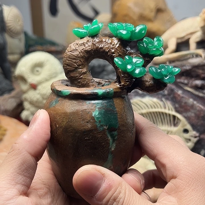 四川石雅安绿摆件