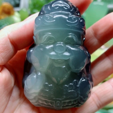 蛇纹石玉未镶嵌手把件
