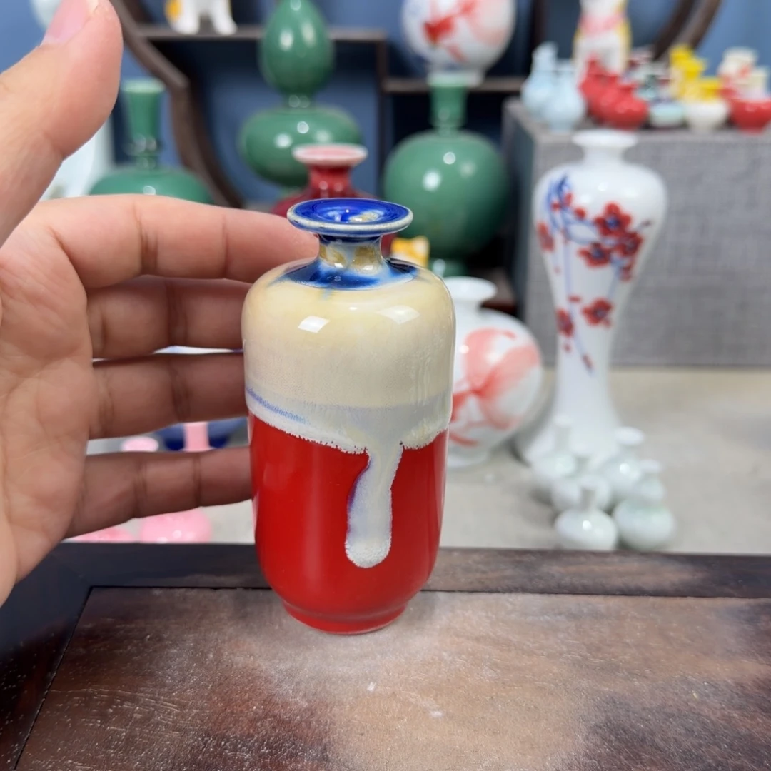 陶瓷手工小花器摆件