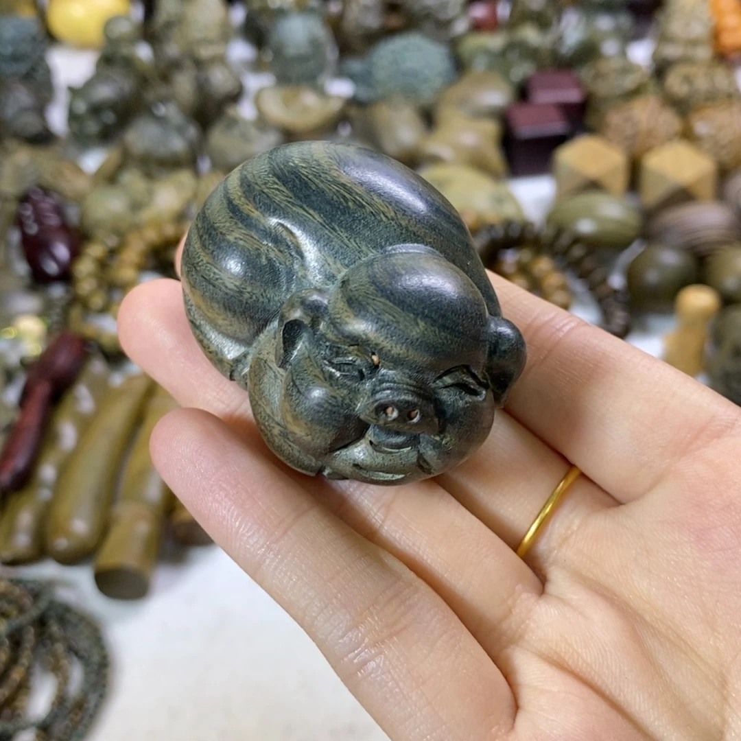 月***亮木绿檀木料工艺品