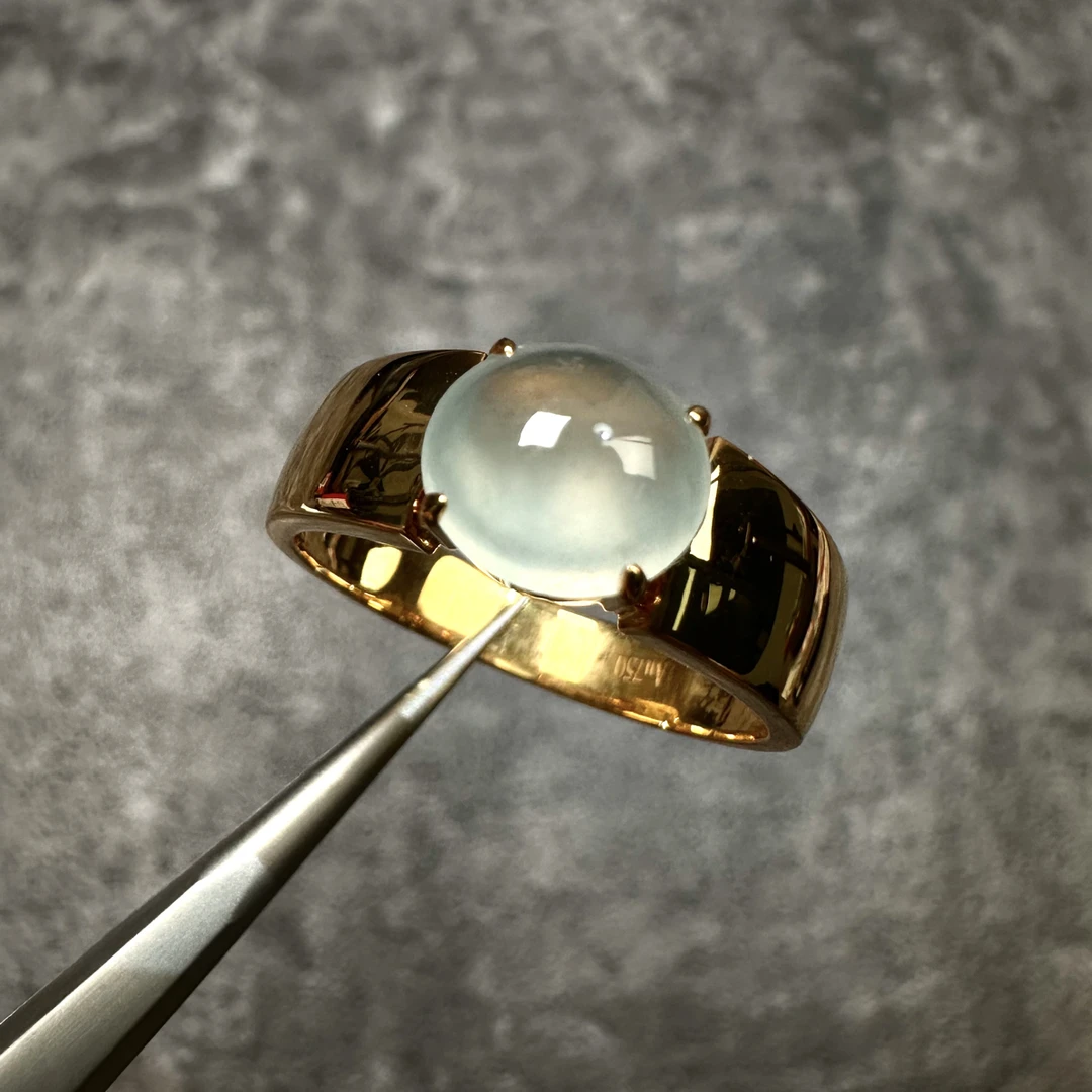 阿尔法 Alpha 18k玻璃种戒指 3.6g金 天然缅甸翡翠 贡山商店