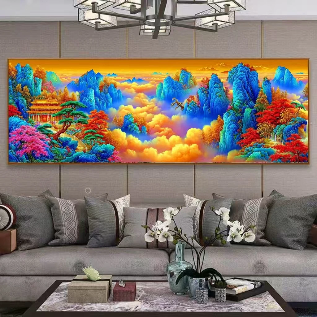 情络甄选 原创版权定制十字绣新千里江山f2401  49个色