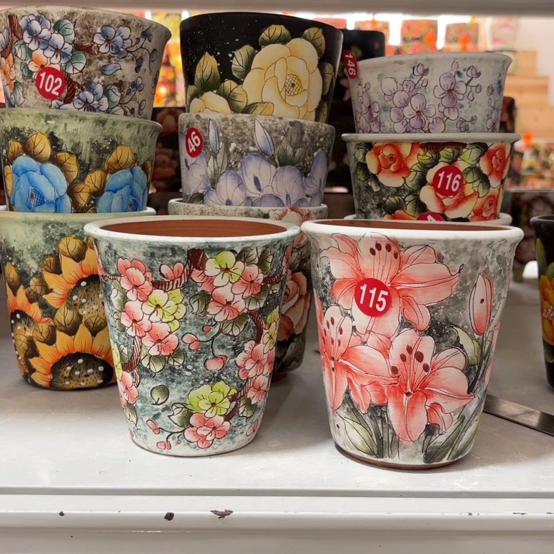 景德镇手绘花盆陶瓷10-12