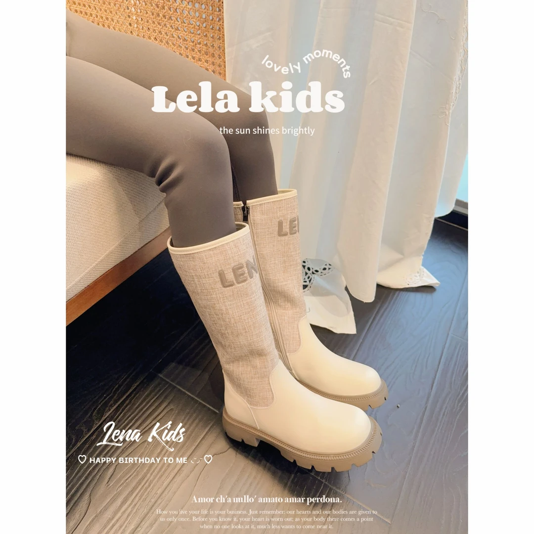 Lenakids【头层牛皮温柔色系中筒靴】高货！Lolita25091608