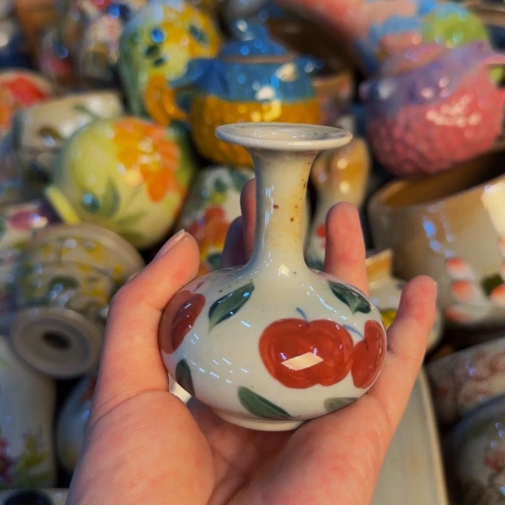 瓷片手工手绘陶瓷细微不一样