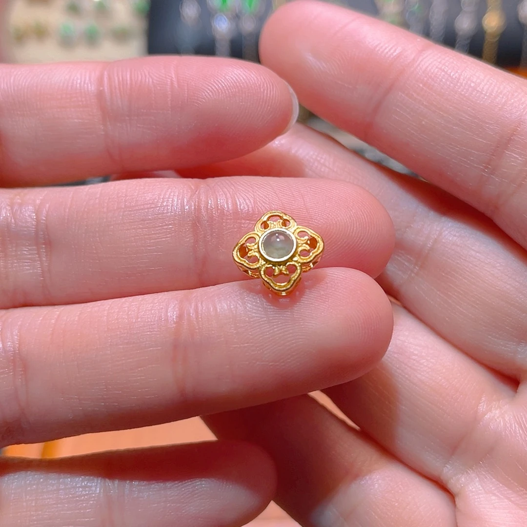 翡翠银S925镶嵌吊坠(不含链)