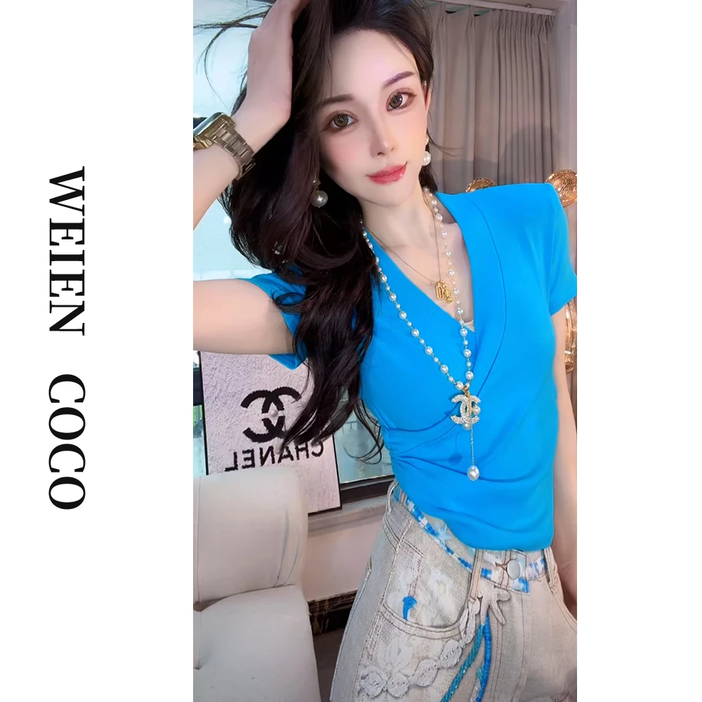 【薇恩COCO】修身显瘦T恤时尚百搭气质休闲女款S4123