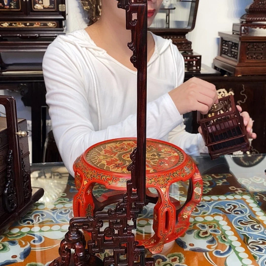 成套家具红酸枝木类大红酸枝笼