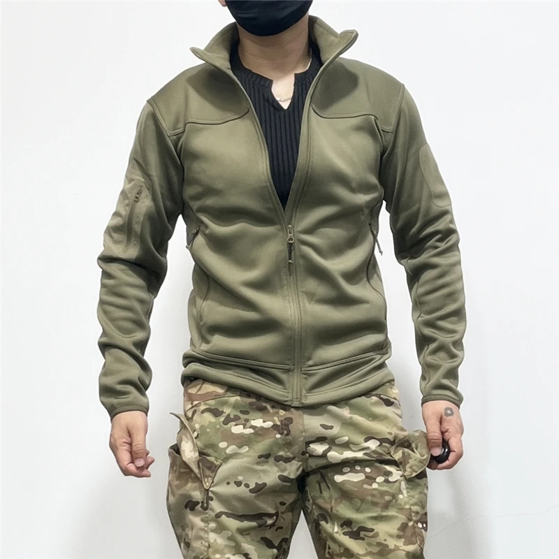 幻刃轻量弹力抓绒衣外套男秋冬户外战术休闲百搭轻量夹克保暖修身