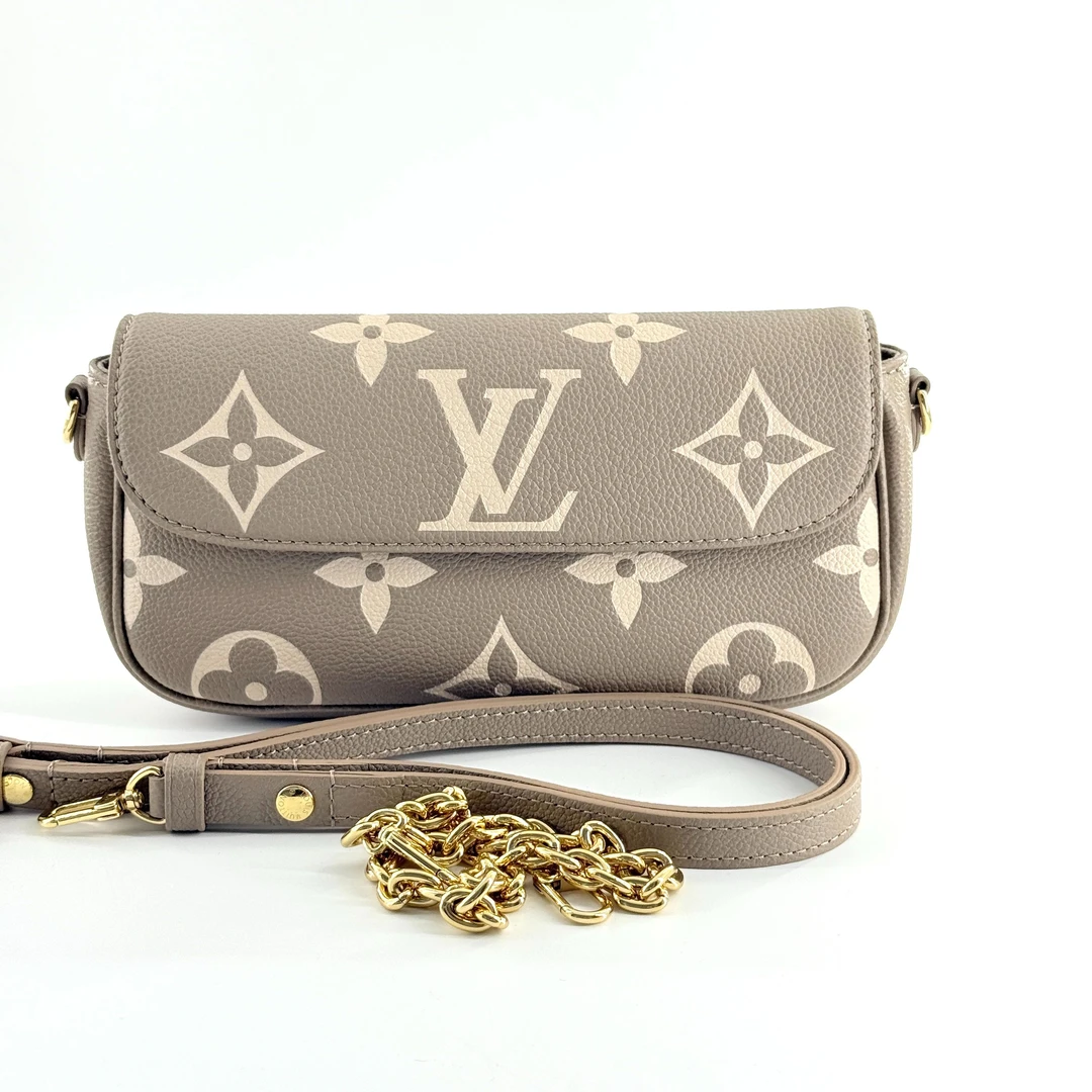 未使用 LouisVuitton/路易威登  ivy单肩斜挎包大象灰芯片款
