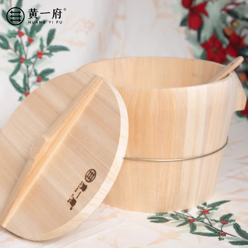 黄一府蒸饭木桶木甑子蒸笼大号小新清蒸屉有盖款保温筷子筒蒸子
