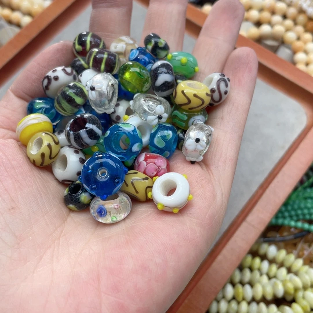 玛瑙/玉髓合金珠宝半成品15颗琉璃