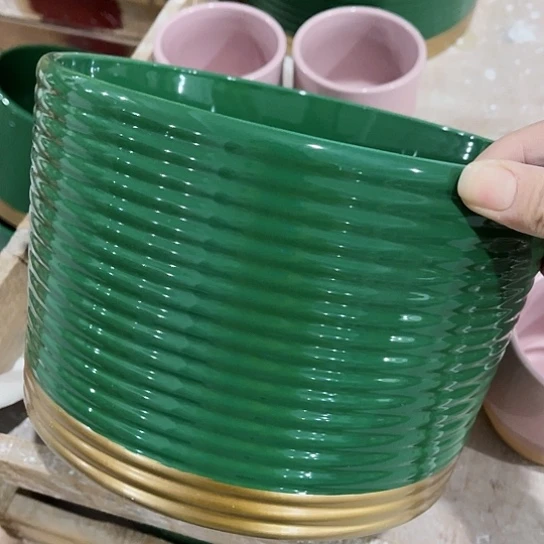 多肉绿植陶瓷花盆，有孔