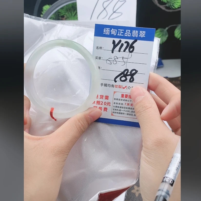 Y176缅甸翡翠处理手镯【一物一证】实物以直播间为准带证书发货