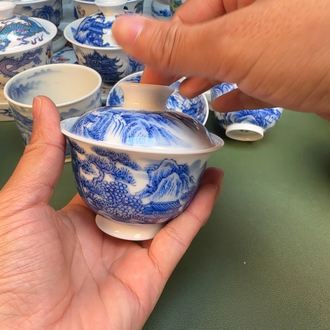 纯手工纯手绘茶具石头267