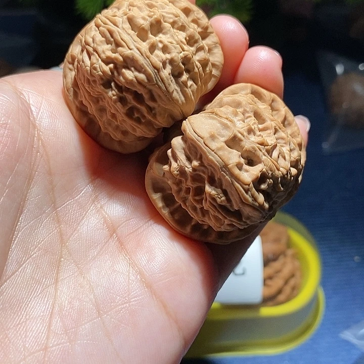 文玩核桃吊坠白狮子