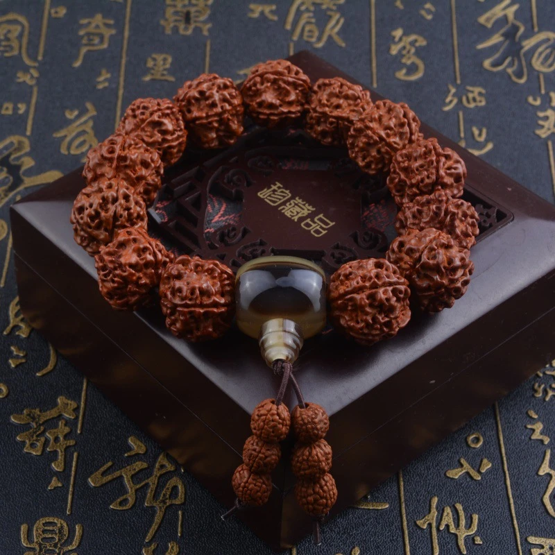 金刚手串五瓣蜜蜡盘串金刚子2.0尼泊尔佛珠批發男盘玩