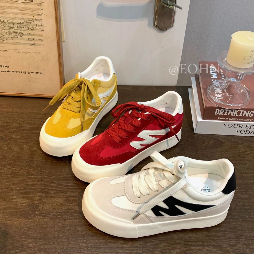 【eohn】春季新款增高休闲鞋百搭学生小白鞋