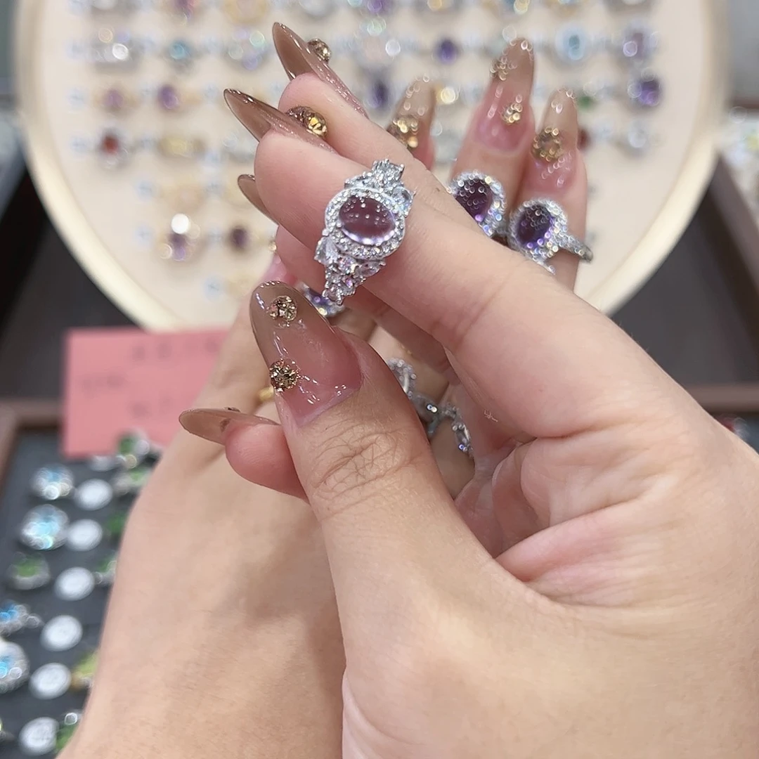 蛇纹石玉戒指银S925镶嵌你***鸟