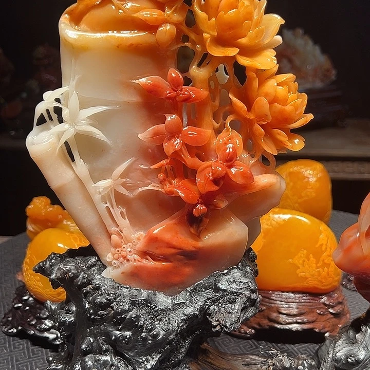 富***”寿山石寿山石雕刻工艺品