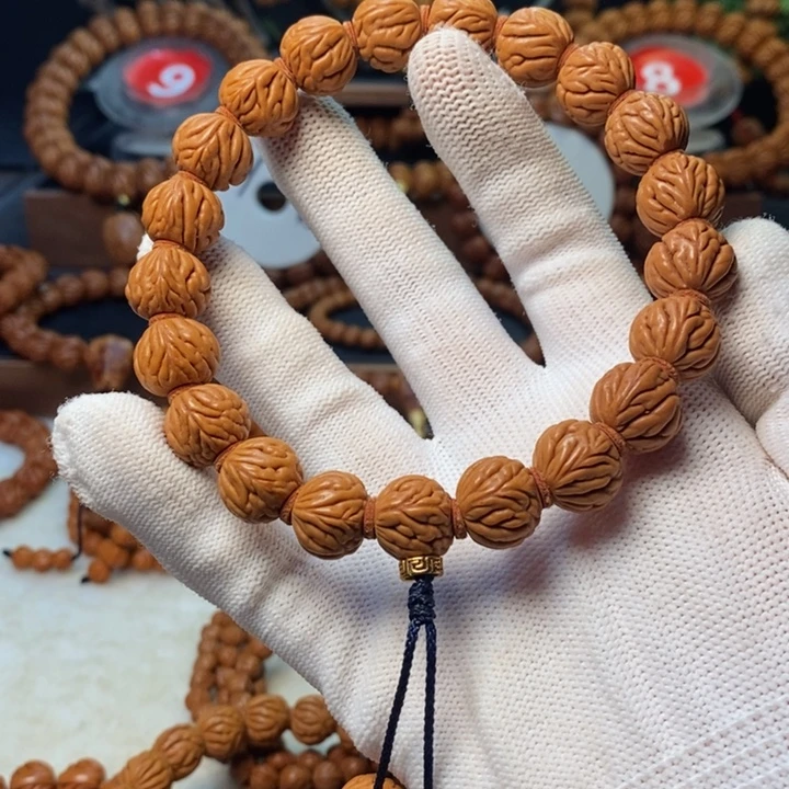 桃核手串秦岭龙纹