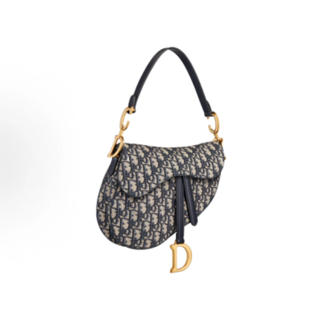 99新 DIOR/迪奥 经典老花马鞍包中号手拎包手挽包肩带款20年