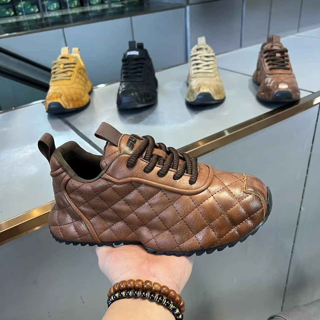 CAiHoG潮男秋冬季时尚百搭手工包底个性舒适轻便加厚男鞋（皮鞋码）