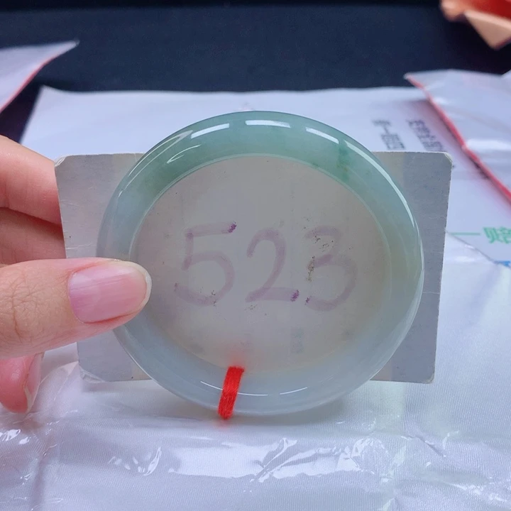 翡翠未镶嵌手镯58圈口