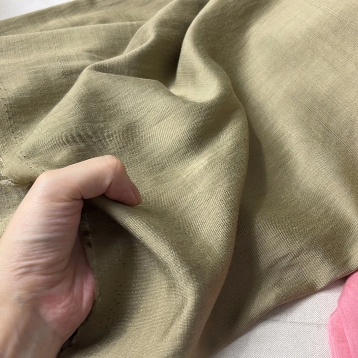 棉混纺浅军绿2米。