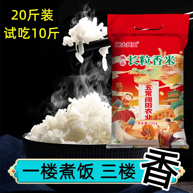 五常阔田 臻品长粒香米 现磨新米 东北大米 20斤装