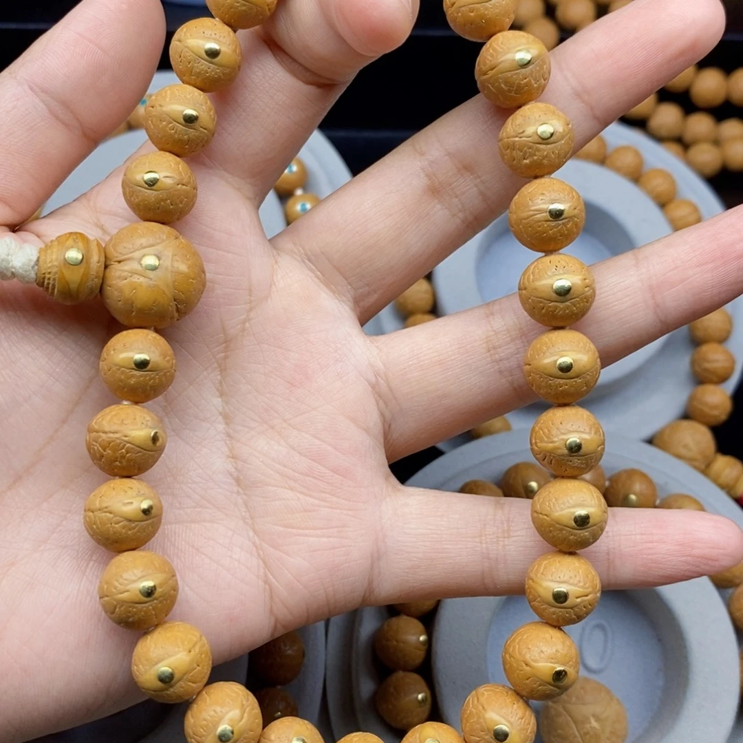 凤眼菩提手串11.5+新籽铜手持