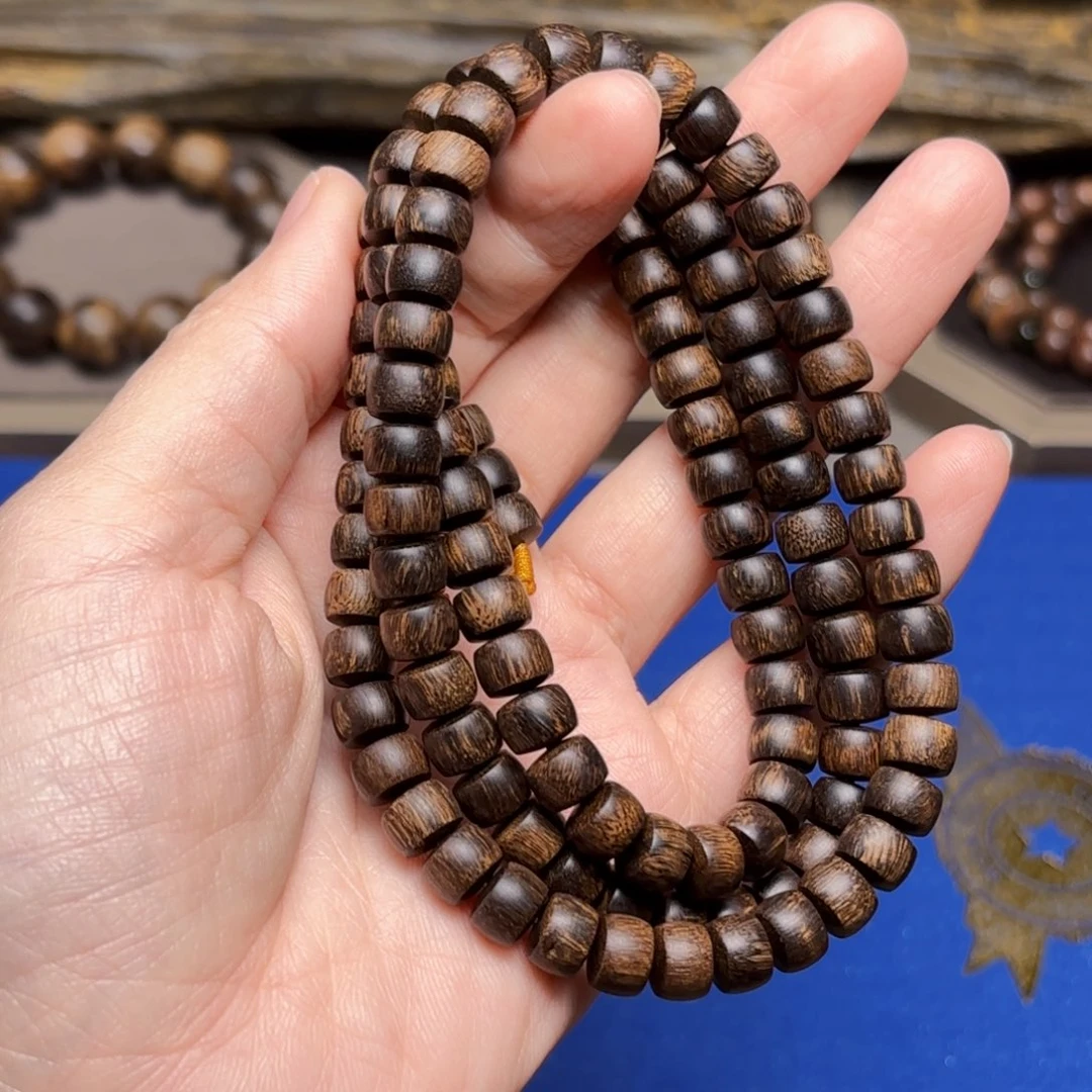 手串沉香富森红土瘤疤0.6×0.8×108