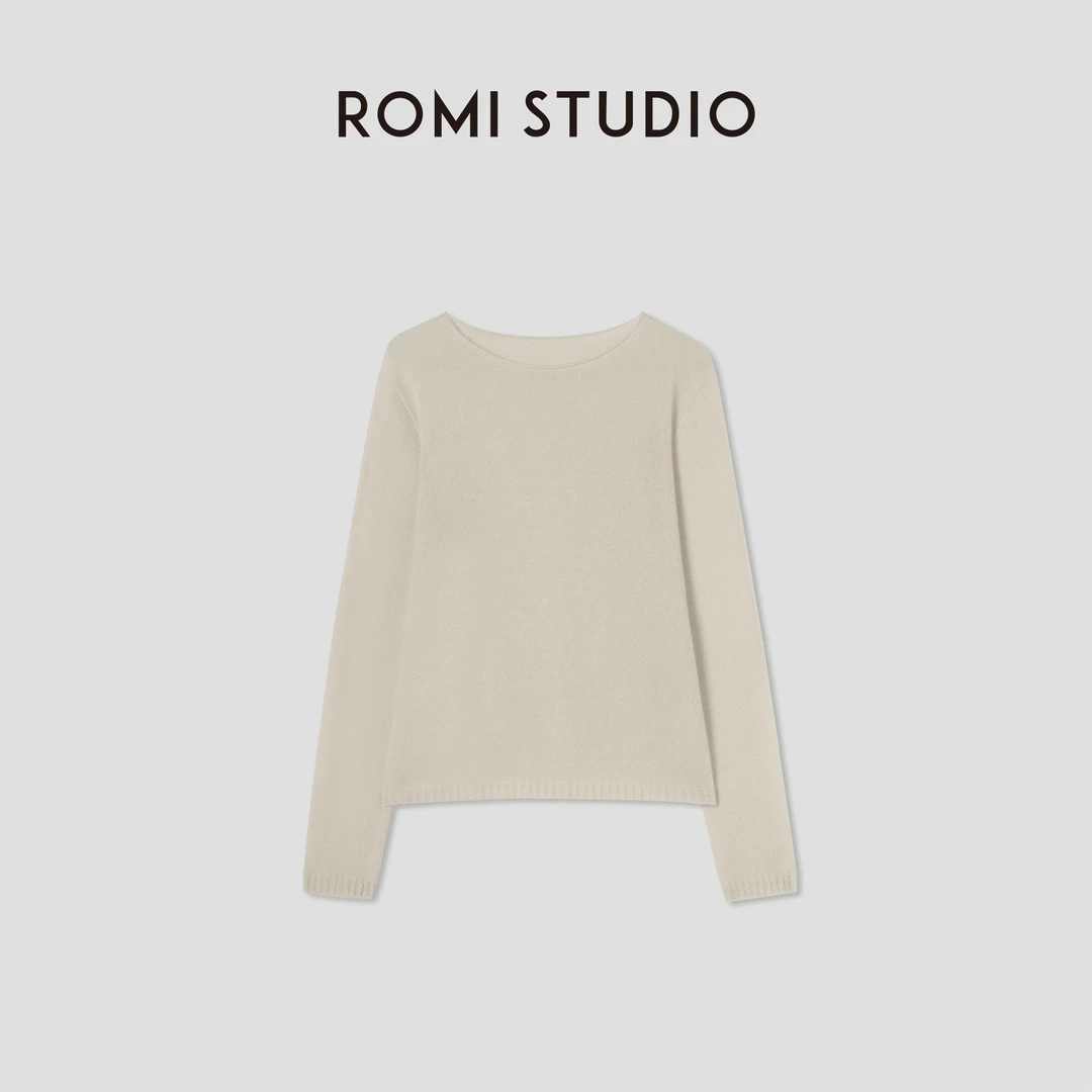 ROMI STUDIO“感知秋意”100康赛妮山羊绒套头针织毛衫 RW24AS00469