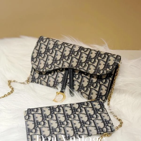 99新 DIOR/迪奥 大吉中古/sh/Dior迪奥二合一马鞍斜挎包