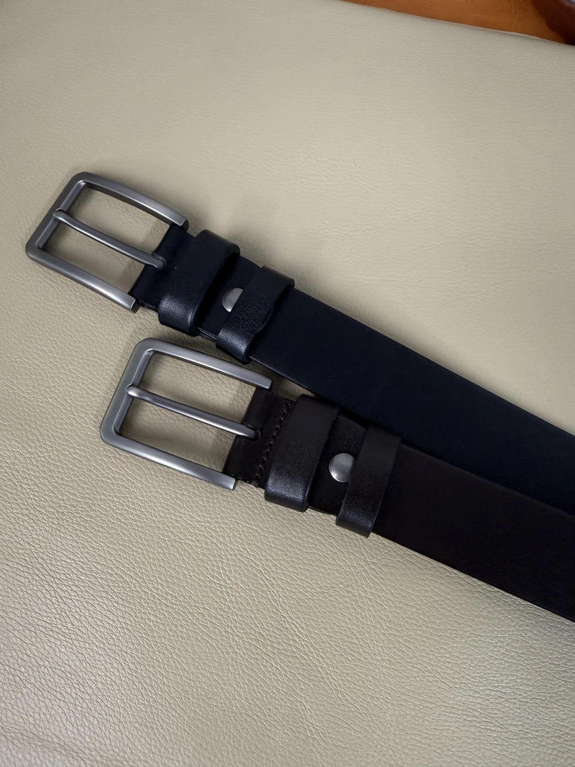 头层树膏牛皮腰带复古男百搭皮带裤腰带针扣款休闲3.5溯源者008