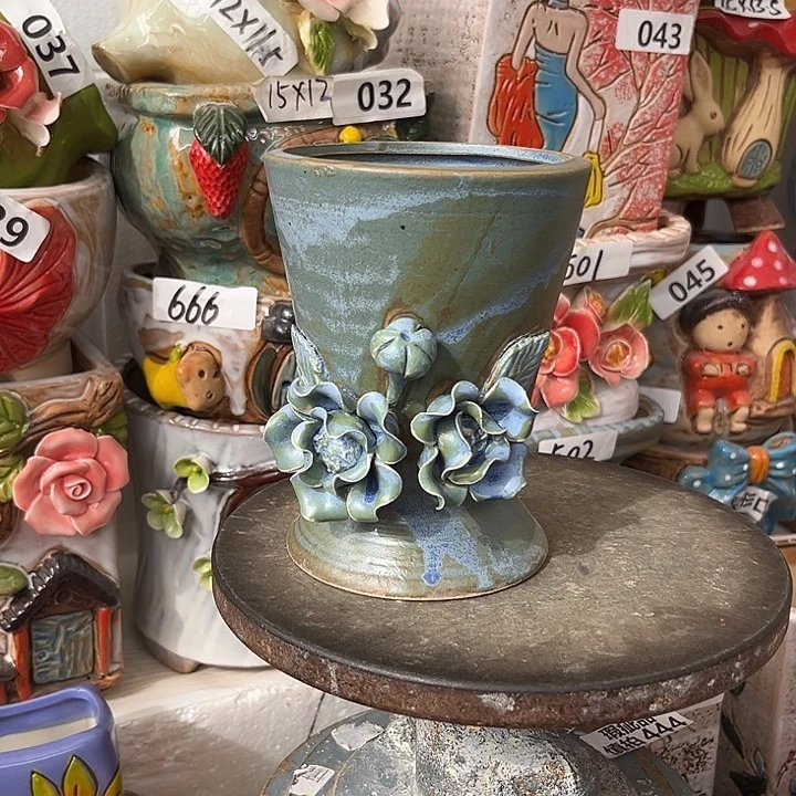 粗陶材质多肉花盆