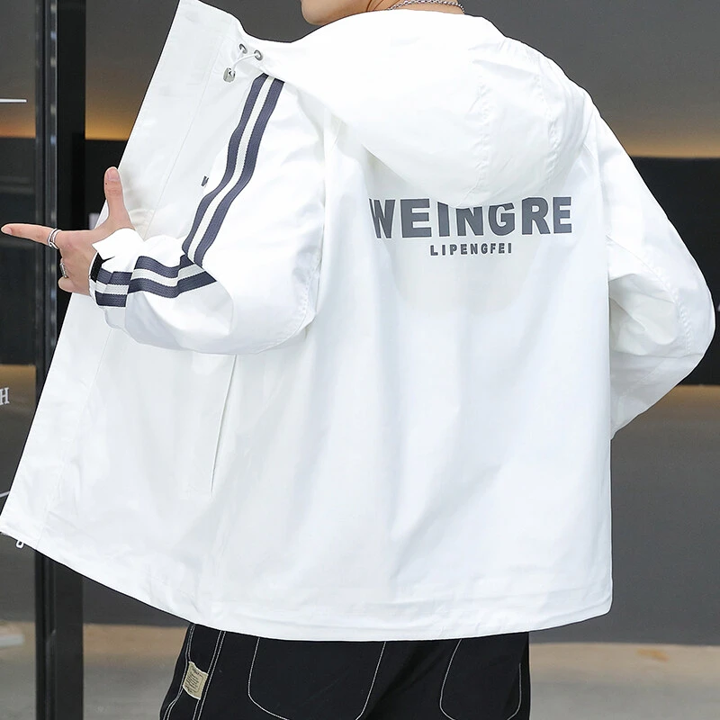 2025春秋季新款男士连帽夹克休闲外套男学生韩版潮流运动上衣褂子